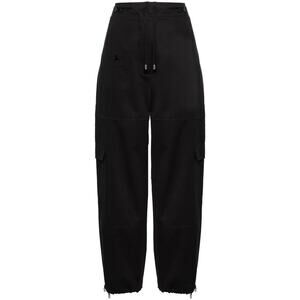 Totême Cotton Cargo Trouser Pants- 36 Black